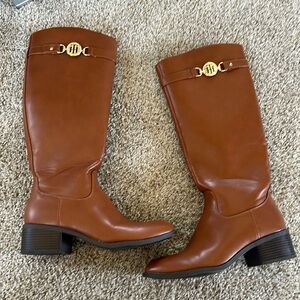 Tommy Hilfiger Tall Riding Boots Brown Cognac 9.5M Equestrian